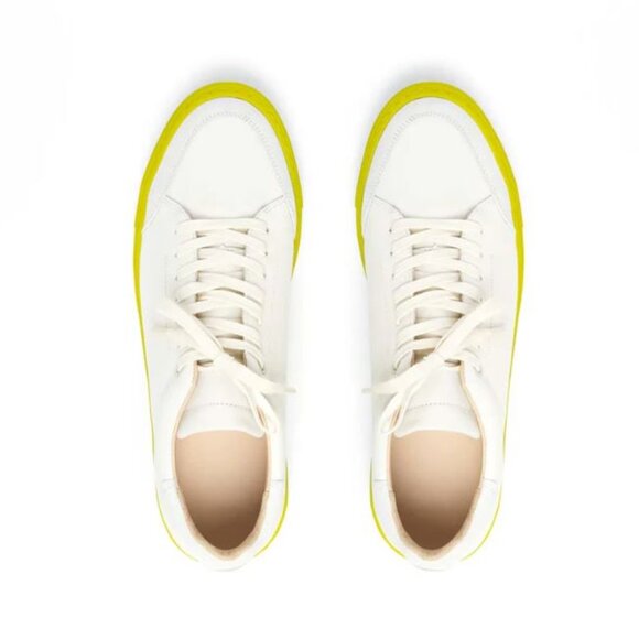 Hirundo Sneakers - Sustainable / Handmade in Portugal / White & Yellow / Size 13 - Picture 4 of 5